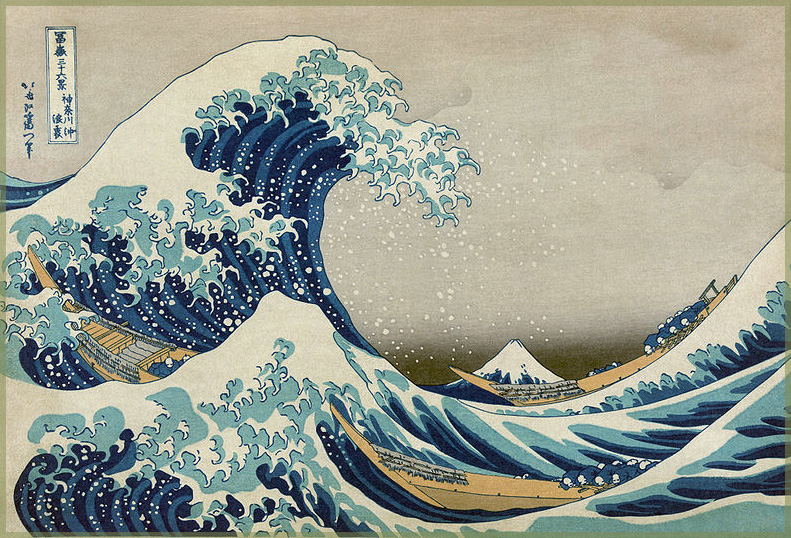 Hokusai's printmaking; The Great Wave off Kanagawa