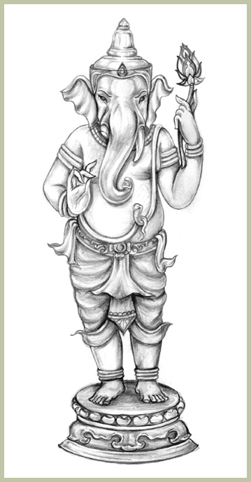  standing Ganesh